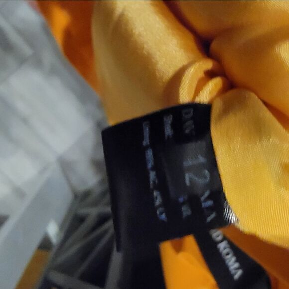 DAVID KOMA ONE-SHOULDER CADY MINI DRESS IN ORANGE sz UK 12 - Picture 11 of 12